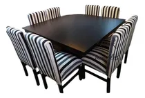 Comprar Juegos De Comedor, Mesa Cuadrada + 8 Sillas Chenille