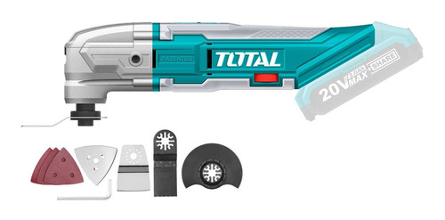 Imagen 2 de 3 de Amoladora Multifunción Inalámbrica Total 20v, Oscilante - Velocidad Variable, 20.000rpm - Con Accesorios - No Incluye Batería Ni Cargador - Tmli2001