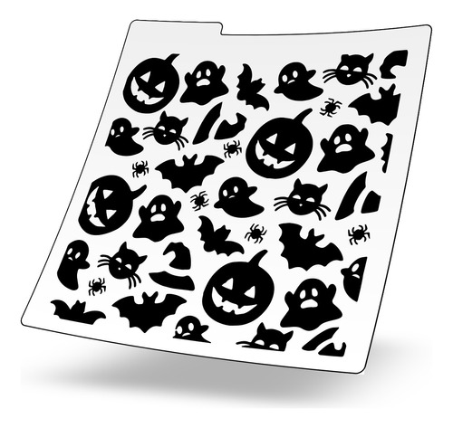 Stencil Reusable Galletas -halloween Variado