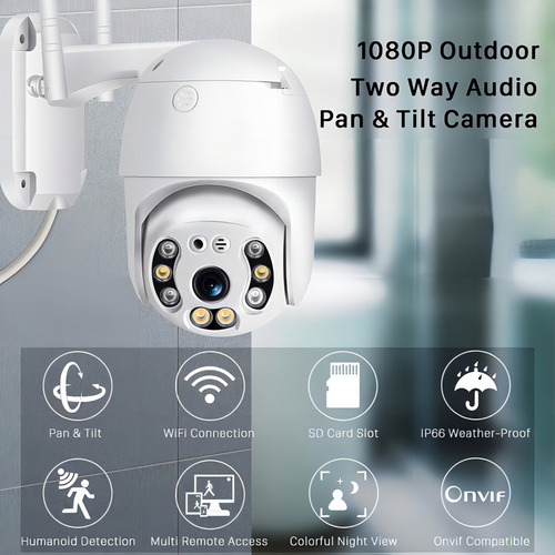 Cámara domo WiFi A6 impermeable con color blanco Icsse