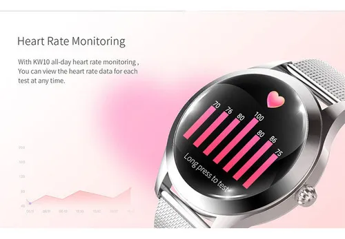 Reloj Inteligente Para Mujer Kw10 Ip68 Resistente Al Agua Pa Color