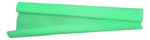 Kit 10 Unidade Papel Crepom 48cmx2m P/ Artesanato Decoração Cor Verde-claro Liso