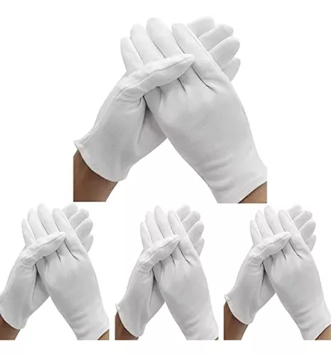 Guantes 100% Algodón Blancos Mediano Art Alternatives Pack 4