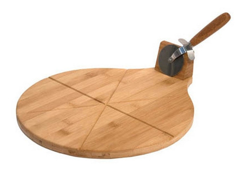 Tabla Pizzera La Baule De Bamboo Con Cortapizza 