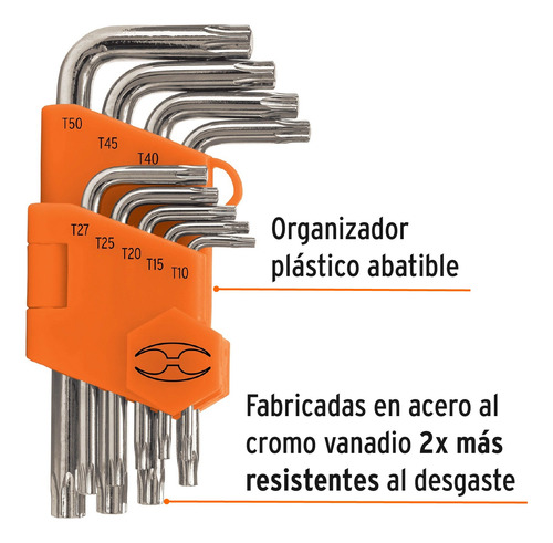 Juego De Llaves Torx. 9 Piezas