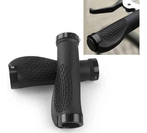 Imagem 6 de 8 de Manopla Bike Mtb Anatomica Com Duas Travas Borracha Silicone