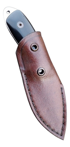 Cuchillos Artesanal Edc Táctico Acero Inox Funda De Cuero Negro