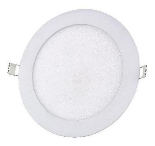 Panel Led Circular 18w Luz Cálida Empotrado Blanco D22,5cm