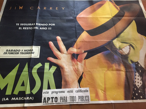 Poster Mask - Jim Carrey  Doble  Original 1994 Ver Fotos 