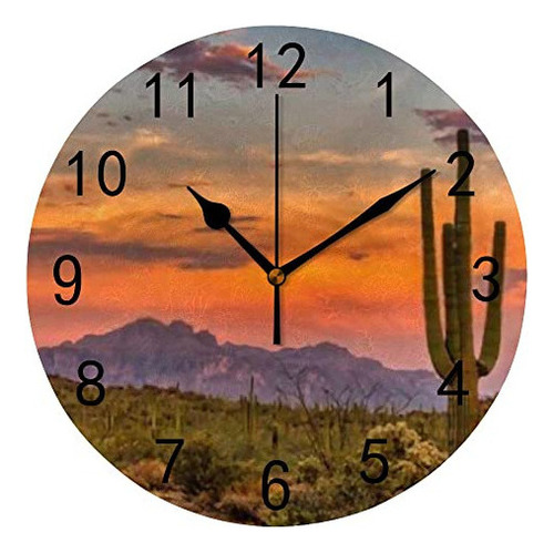 Chigua Reloj De Pared Redondo De 10.0 In Con Diseño De Pues