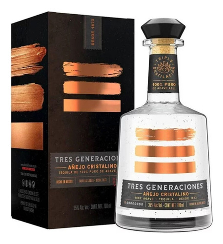 Pack De 2 Tequila Sauza 3 Generaciones Cristalino 700 Ml