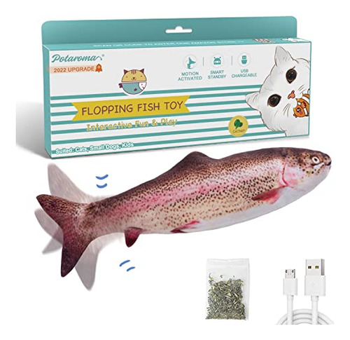 Cat Toys Flopping Fish With Silvervine And Catnip, 2022...