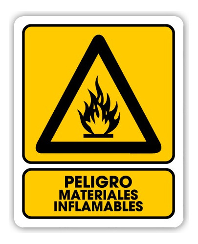 Señalamiento Peligro Materiales Inflamables 30x40 Seguridad