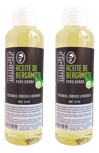 Manup Crecimiento De Barba Aceite De Bergamota 125 Ml Kit 2