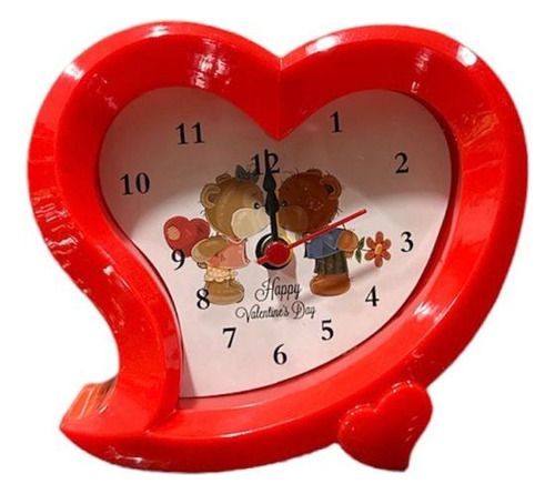 Mini Reloj Despertador Con Soporte Corazon San Valentin