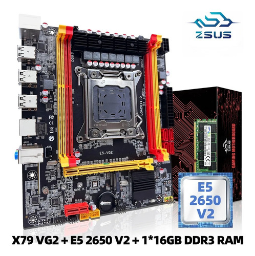 Combo Tarjeta Madre + Procesador Intel E5 2650 + 16gb Ddr3