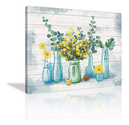 Urttiiyy Vintage Flower Farmhouse Wall Art Pinturas De Flore