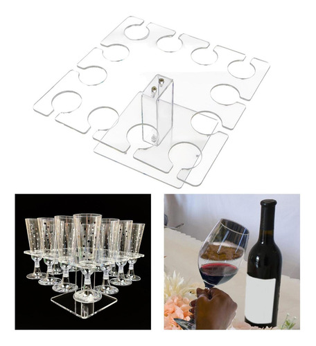 Soporte De Copa De Vino De Acrílico Transparente Para El