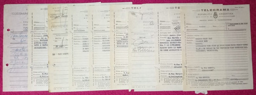 0406_lote De 9 Telegramas De Argentina