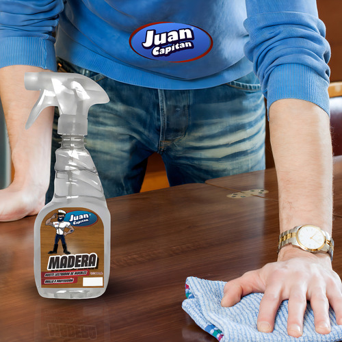 Juan Capitán Madera: Aceite Lustrador y Limpiador de Madera y Muebles 10 Unidades de 500 Mls.