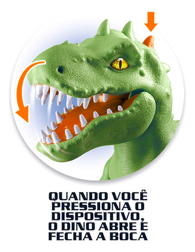 Tiranossauro Rex Boneco Dinossauro Verde Grande Na Caixa