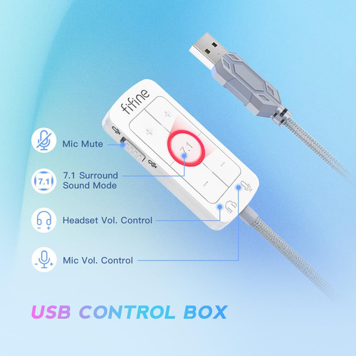 Auriculares Usb Para Juegos Fifine Para Pc Con Conector De A