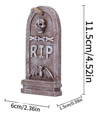 Adorno Espeluznante De Resina Para Lápida De Halloween