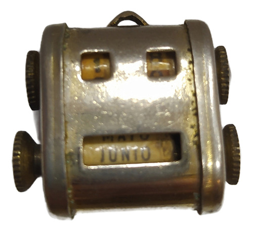Antiguo Llavero Calendario Perpetuo Metal Y Bronce Funciona (Usado)