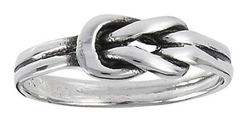 Anillos - Sterling Silver Square Knot Infinity Symbol Knot R