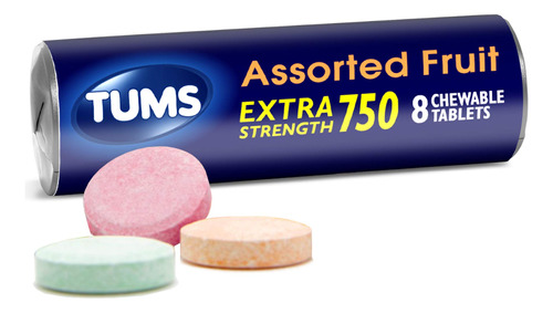 Tums Extra Strength 750, Sabores De Frutas Surtidos