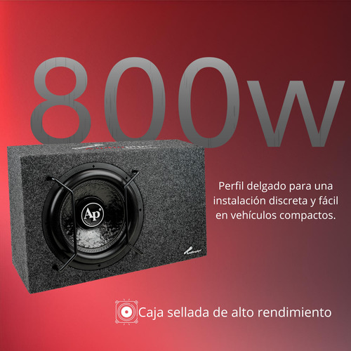 Cajón Subwoofer Amplificado Audiopipe Apsb-xr12amp 12 PLG
