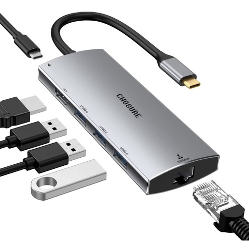 Adaptador Hub Usb C 3 Para Macbook Pro 3.0 Premium 4 En 1