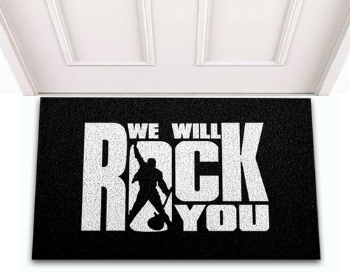 Tapete Capacho Divertido Banda Queen We Will Rock You 