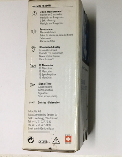 Termometro De Frente Contacto Pediatrico Microlife Fr1dm1 (Usado)