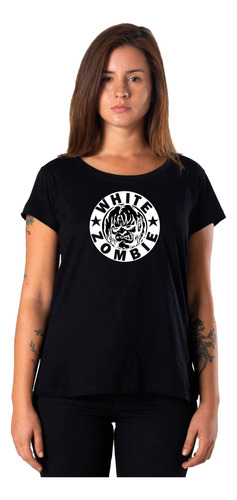 Remeras Mujer Rob Zombie White |de Hoy No Pasa| 2 V