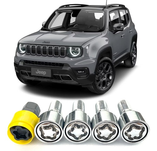 Parafuso Trava Antifurto De Roda Jeep Renegade Todos