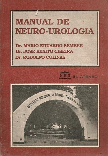 Libro Manual De Neuro-urologia De Mario Eduardo Sember J Cib