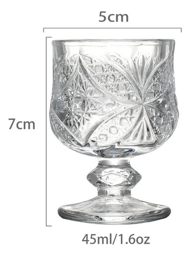 Set 6 Copas Pequeñas Texturadas / Ideal Licor - Bajativo