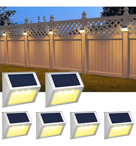 6 Piezas Luces Solares Para Cercas Luces Solares Para Jardín