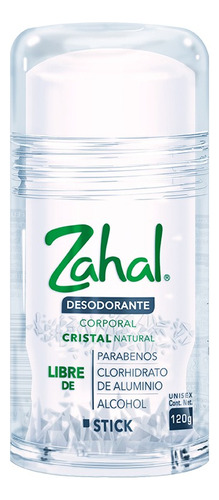 Desodorante corporal stick Zahal cristal alumbre 120g
