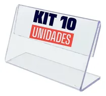 Comprar Display Acrilico Porta Preço De Mesa Balcão Kit 10 Unidades