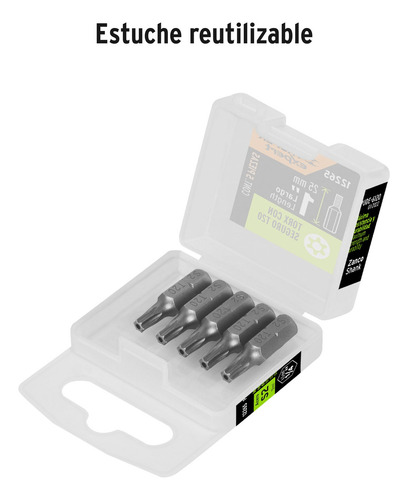 Estuche Con 5 Puntas Torx T20 Con Seguro Largo 1in Expert