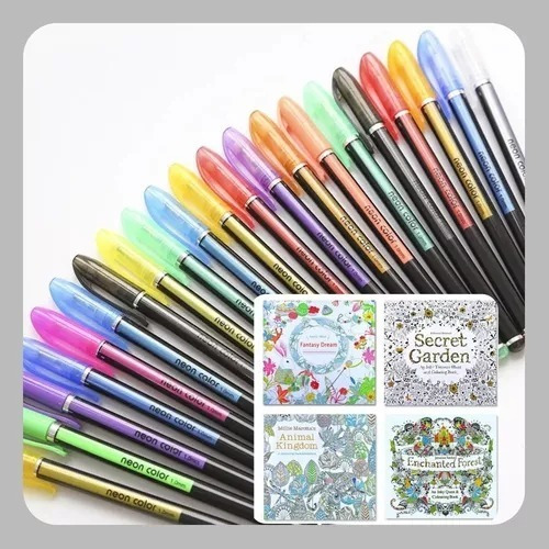 Set Lapices Neon 48 Colores + 1 Libro Mandalas