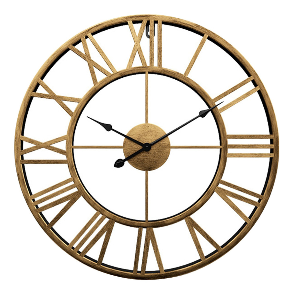 60cm Reloj De Pared Grande Metal Vintage Estéreo Romano | Mercado Libre