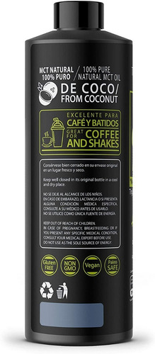 Imagen 2 de 5 de Wellthy 100% Coco Mct Natural 480ml