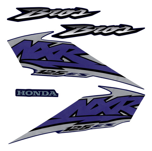 Jogo Adisivos Honda Bros 125 Azul Ano 2004 Es Cor Azul 2004 es