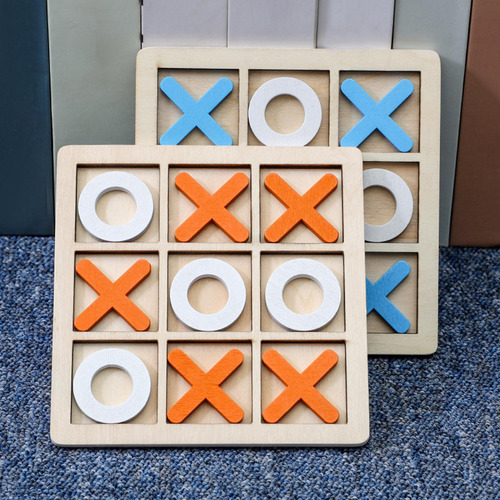2 Juego De Mesa De Madera Tic Tac Toe, Juegos De Mesa De