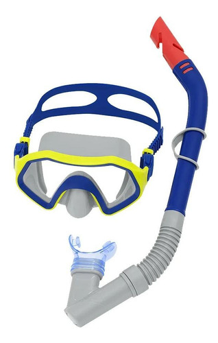 Kit De Mergulho Snorkel Máscara Crusader Infantil Bestway