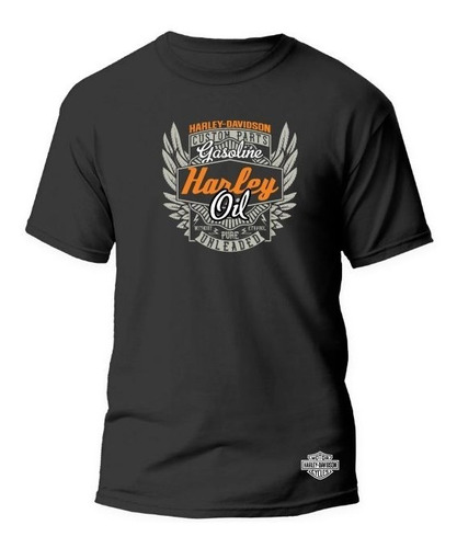 Playera Modelo Harley Davidson Oil Estampado Reflejante 