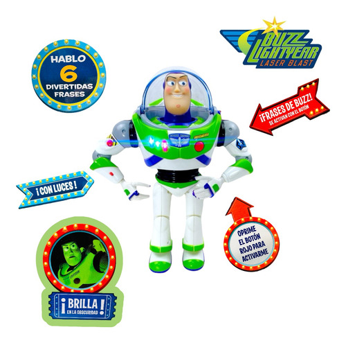 Toy Story 4 Buzz Lightyear Luz Y Sonido Y Fluorecente Disney